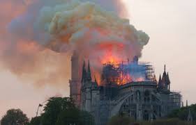 Notre Dame fire via wiki commons